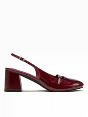 ADJUSTABLE STRAP SLINGBACK CHUNKY HEELS