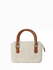 MINI TWO-TONE FUZZY HANDBAG & CROSSBODY BAG
