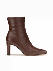 SQUARE TOE CHUNKY HEELED ANKLE BOOTS