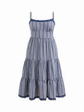 Cotton-blend Gingham Lace Trim Tiered Shirred Maxi Dress Curve & Plus