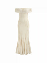 Mesh Floral Off-shoulder Ruched Mermaid Maxi Dress