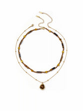 GEMSTONE & BEADED LAYERED NECKLACE