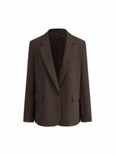 Notched Collar Oversized Blazer