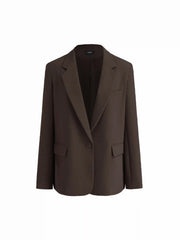 Notched Collar Oversized Blazer