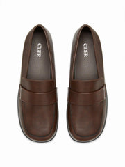 ROUND TOE FLAT LOAFERS