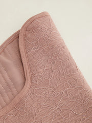 Lace Asymmetrical Hem Tummy Control Corset Shapewear