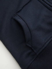 23 Terry Off-shoulder Side Striped Zip Through Sweatshirt