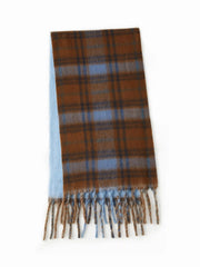 PLAID FRINGED SCARF