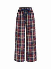 Cotton Bowknot Graphic Knotted Oversized Top & Mid Rise Straight Leg Trousers Loungewear Set