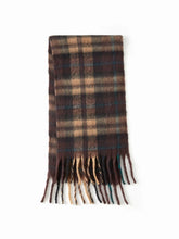 PLAID FRINGED SCARF