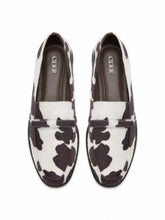 BOWKNOT COWHIDE PRINT FAUX SUEDE LOAFERS