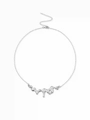 IRREGULAR LIQUID METAL PENDANT NECKLACE