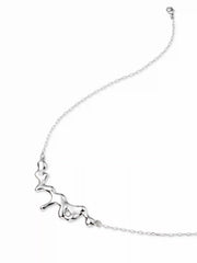 IRREGULAR LIQUID METAL PENDANT NECKLACE