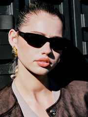TWISTED WATER DROP STUD EARRINGS