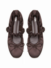BOWKNOT PLEATED STRAP MARY JANE SHOES