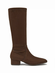 SQUARE TOE CHUNKY HEELED KNEE HIGH BOOTS