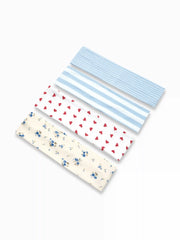 4PCS STRIPED & HEART & FLOWER HEADBAND SET