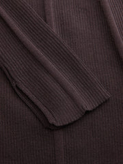 Knit Scoop Neckline Long Sleeve A-line Mini Dress