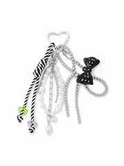 BOWKNOT & FAUX PEARL BAG CHARM