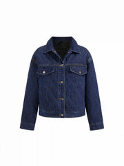 Thermal Collar Denim Jacket with Quilted Padded Lining