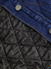 Thermal Collar Denim Jacket with Quilted Padded Lining