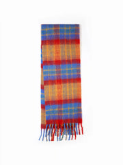PLAID FRINGED SCARF