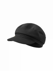 BUCKLE DECOR TWEED BERET HAT