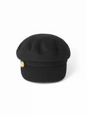 BUCKLE DECOR TWEED BERET HAT