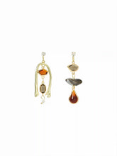 IRREGULAR GEMSTONE DROP EARRINGS