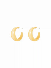 C-SHAPED HOOP EARRINGS