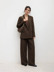 Notched Collar Oversized Blazer