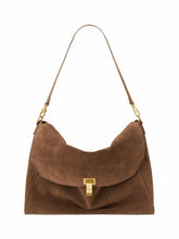 RECTANGULAR FAUX SUEDE TOTE BAG