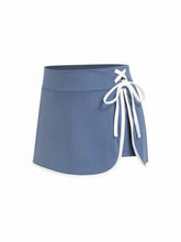 Mid Rise Solid Lined Mini Active Skirt