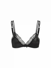 Solid Lace Bowknot Triangle Bralette