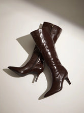POINTED TOE STILETTO KNEE HIGH BOOTS