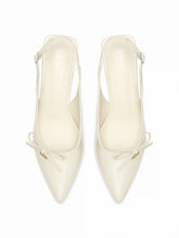 BOWKNOT POINTED TOE SLINGBACK HEELS