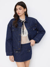 Thermal Collar Denim Jacket with Quilted Padded Lining
