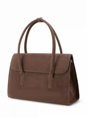 FAUX SUEDE SHOULDER BAG