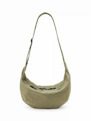 HALF MOON ADJUSTABLE STRAP NYLON CROSSBODY BAG