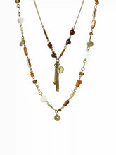 DOUBLE LAYERD STONE NECKLACE