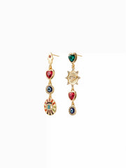 EYE & HEART DECOR DROP EARRINGS