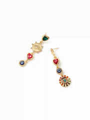 EYE & HEART DECOR DROP EARRINGS