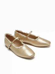 ROUND TOE LACE MARY JANES