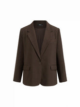 Notched Collar Oversized Blazer Curve & Plus