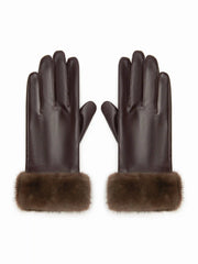 FUZZY & FAUX LEATHER GLOVES