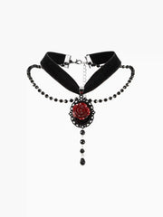 Gothic Rose Design Pendant Necklace