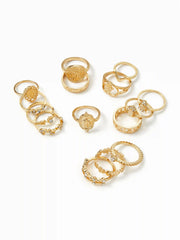 15 PCS RHINESTONE DECOR RING SET