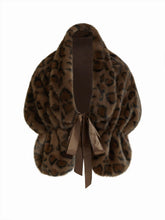 LEOPARD PRINT FUZZY SHAWL