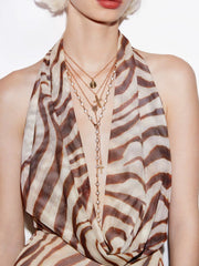 FAUX PEARL & CROSS LAYERED NECKLACE