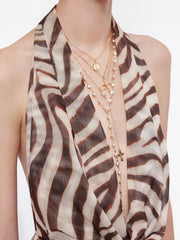 FAUX PEARL & CROSS LAYERED NECKLACE